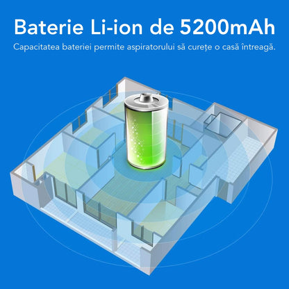 Aspirator Robot cu spalare, Inteligent Liectroux G7(D6816), navigare cu laser LDS(Lidar+SLAM), ghid vocal, autonomie 180 de minute, rezervor de apă de 300ml, coș de praf de 300ml, 98x350x350mm, Negru