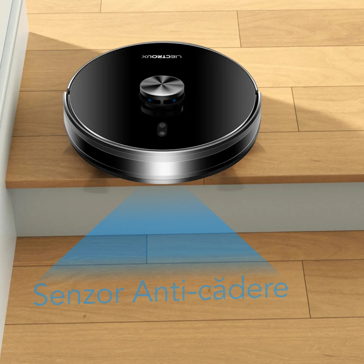 Aspirator Robot cu spalare, Inteligent Liectroux XR500(D6818), cu navigatie gyro, ghid vocal, autonomie 130 de minute, rezervor de apă de 350ml, coș de praf de 600ml, 96x330x330mm,  Negru