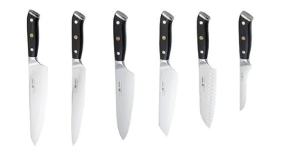Cutit de bucatar, din otel Damascus, Naimeed D6825, damasc 67 straturi, 33.5 cm, , Negru