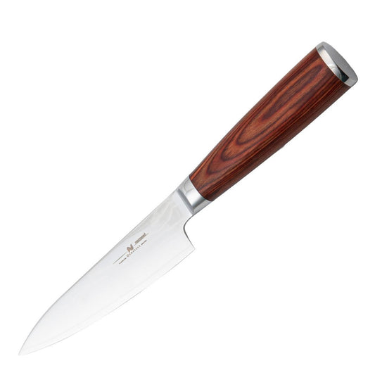 Cutit multifunctional, din otel Damascus, Naimeed D6830, damasc 67 straturi, 25.5 cm,  Maro