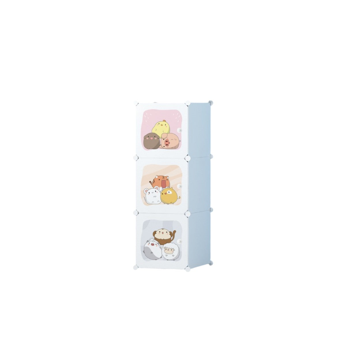 Dulap Modular Copii, 3 Usi, Naimeed D6845, 110x35x35 cm, Alb