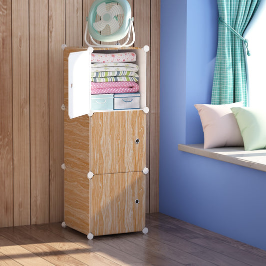 Dulap Modular Copii, 3 Usi, Naimeed D6846, 110x35x35 cm, Maro
