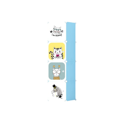 Dulap Modular Copii, 4 Usi, Naimeed D6848, 146x35x35 cm, Albastru