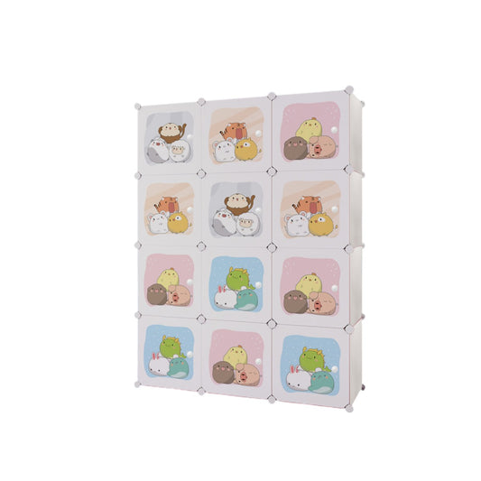 Dulap Modular Copii, 12 Usi, Naimeed D6866, 148x110x37 cm, Alb