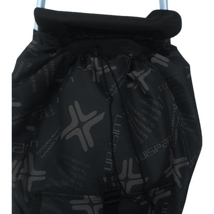 Carucior cumparaturi pliabil cu 2 roti rezistente si sac textil, detasabil cu 2 buzunare laterale, Naimeed D6873, capacitate 49L, 100x45x34cm, Negru