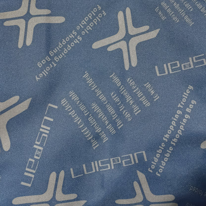 Carucior cumparaturi pliabil cu 2 roti rezistente si sac textil, detasabil cu 2 buzunare laterale, Naimeed D6871, capacitate 49L, 100x45x34cm, Albastru
