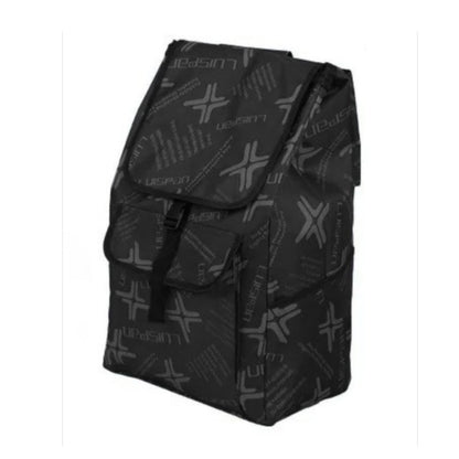 Carucior cumparaturi pliabil cu 2 roti rezistente si sac textil, detasabil cu 2 buzunare laterale, Naimeed D6873, capacitate 49L, 100x45x34cm, Negru
