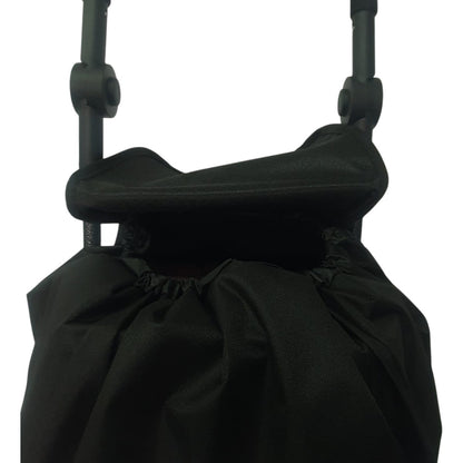Carucior cumparaturi pliabil cu 4 roti rezistente si sac textil, detasabil cu 2 buzunare laterale, Naimeed D6874, capacitate 43.5L, 106x42x28cm, Negru