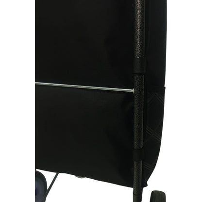 Carucior cumparaturi pliabil cu 4 roti rezistente si sac textil, detasabil cu 2 buzunare laterale, Naimeed D6874, capacitate 43.5L, 106x42x28cm, Negru