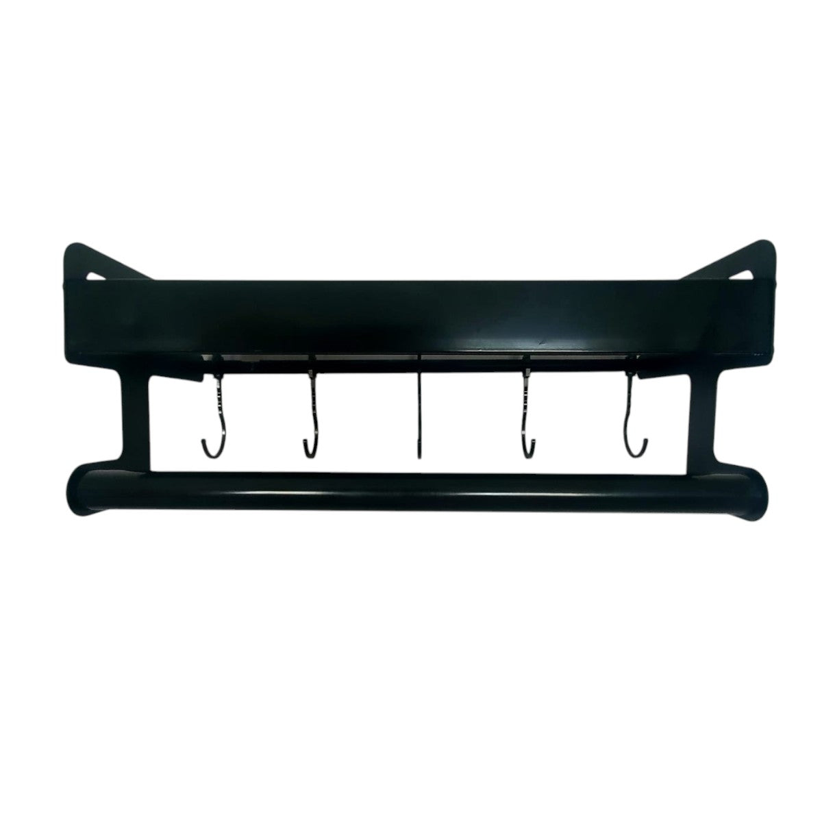 Suport multifunctional cu 5 carlige si sistem de prindere versatil, Naimeed D6164, Negru