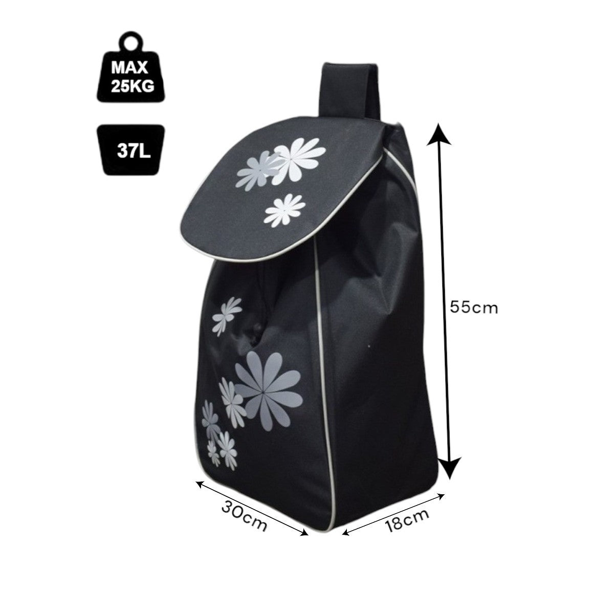 Husa rezerva, Naimeed D6875, pentru carucioarele de cumparaturi, orginal pentru carut modelul D4942, 37 L, Negru