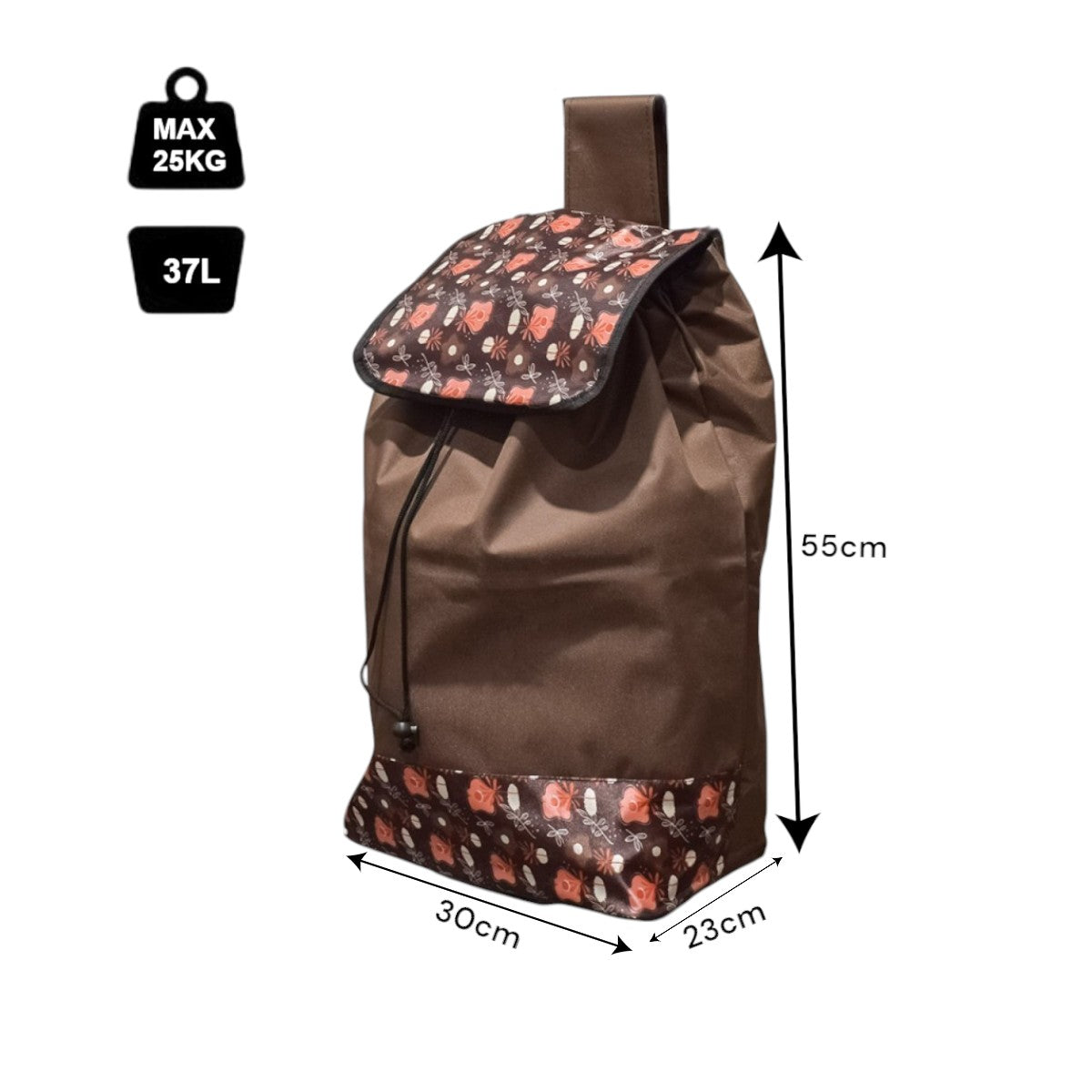 Husa rezerva, Naimeed D6876, pentru carucioarele de cumparaturi, orginal pentru carut modelul D4943, 37 L, Maro