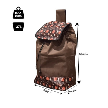 Husa rezerva, Naimeed D6876, pentru carucioarele de cumparaturi, orginal pentru carut modelul D4943, 37 L, Maro