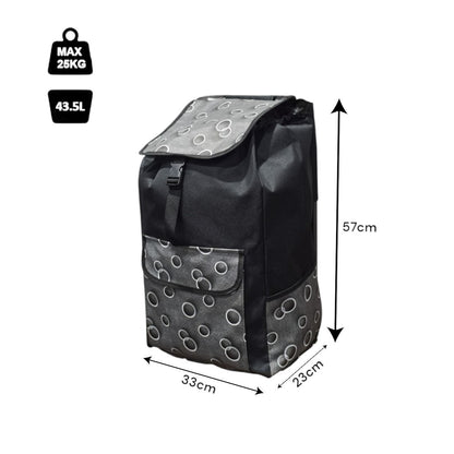 Husa rezerva, Naimeed D6877, pentru carucioarele de cumparaturi, orginal pentru carut modelul D4947, 43.5 L, NegruCercuri