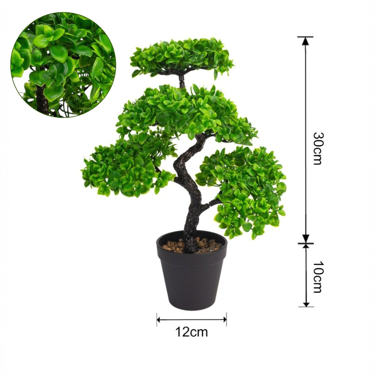 Copac artificial, tip Ficus, cu ghiveci, Naimeed D6909, 40x12 cm, Verde