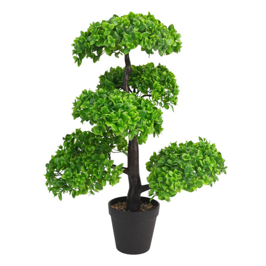 Copac artificial, tip Crassula, cu ghiveci, Naimeed D6914, 50x12 cm, Verde