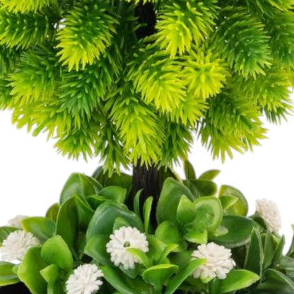 Copac artificial, tip Conifer, cu ghiveci, Naimeed D6917, 24x8.8 cm, Verde