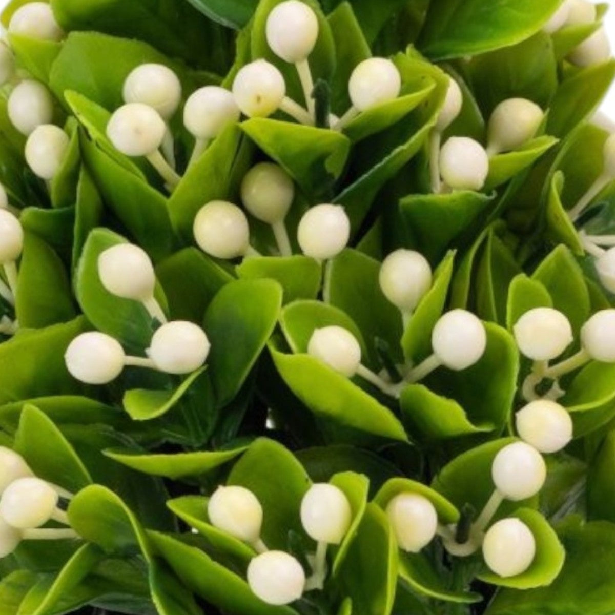 Planta artificiala, tip Buxus, cu ghiveci, Naimeed D6921, 24x8.8 cm, Alb/Verde