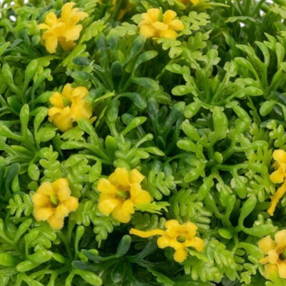 Planta artificiala, tip Feriga, cu ghiveci de hartie, Naimeed D6925, 12x10 cm, Galben