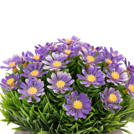 Planta artificiala, tip Asper, cu ghiveci de hartie, Naimeed D6928, 12x10 cm, Mov
