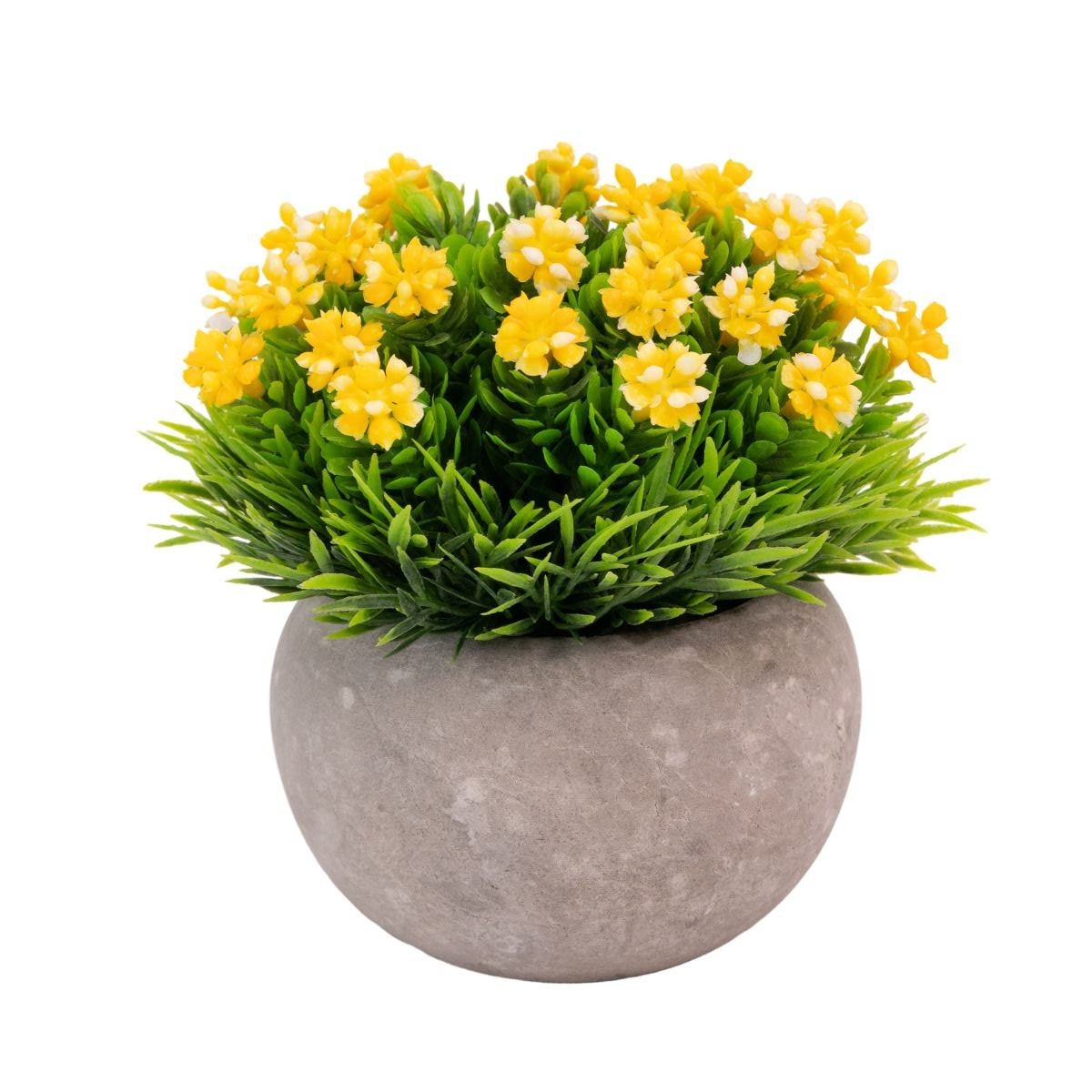 Planta artificiala, tip Gardenia, cu ghiveci de hartie, Naimeed D6930, 12x10 cm, Galben