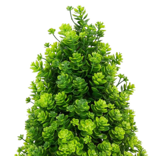 Planta artificiala, tip Kalanchoe, cu ghiveci, Naimeed D6937, 31x10 cm, Verde