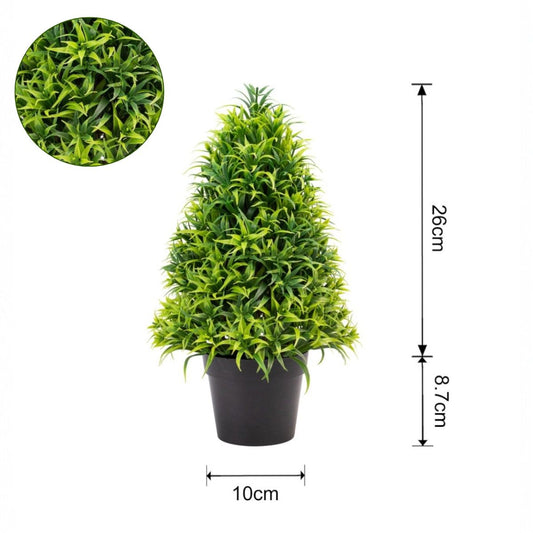 Planta artificiala, tip Dracaena , cu ghiveci, Naimeed D6938, 31x10 cm, Verde