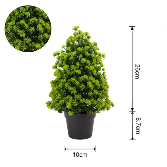 Planta artificiala, tip Podocarpus , cu ghiveci, Naimeed D6939, 31x10 cm, Verde