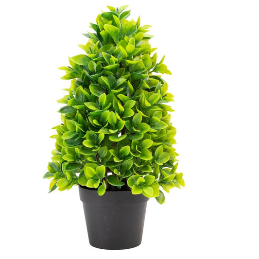 Planta artificiala, tip Buxus, cu ghiveci, Naimeed D6940, 31x10 cm, Verde