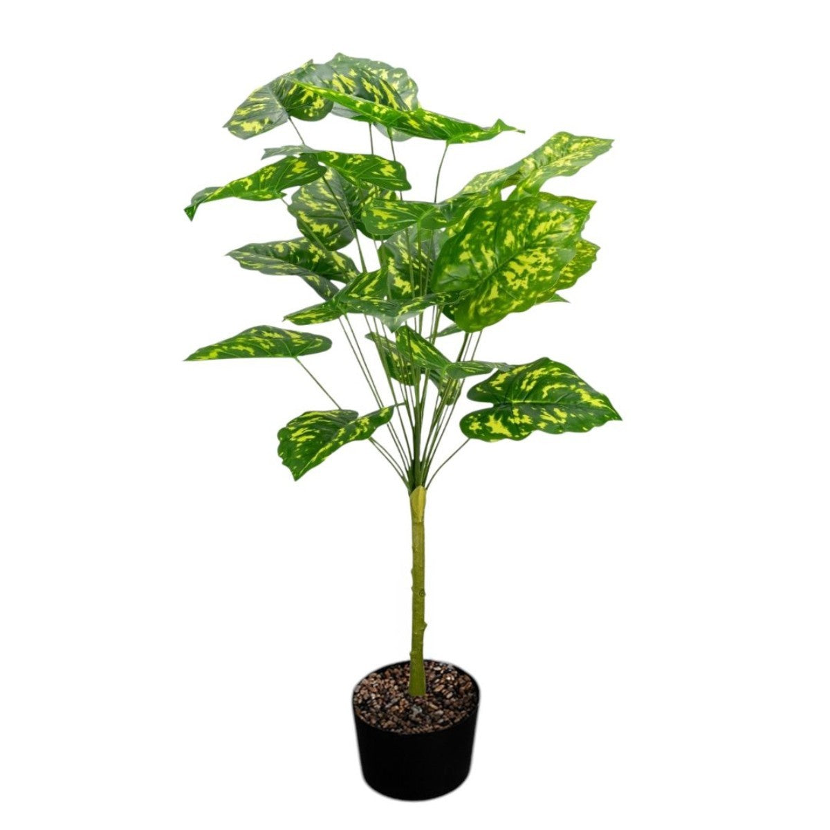 Planta decorativa artificiala, fara ghiveci, tip Dieffenbachia, Naimeed D6942, 95 cm, Verde
