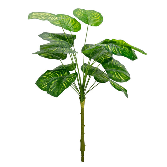 Planta decorativa artificiala, fara ghiveci, tip Philodendron Birkin, Naimeed D6944, 88 cm, Verde