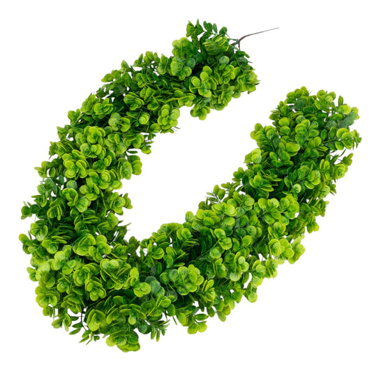 Ghirlanda decorativa artificiala, tip Buxus, Naimeed D6947, 160 cm, Verde