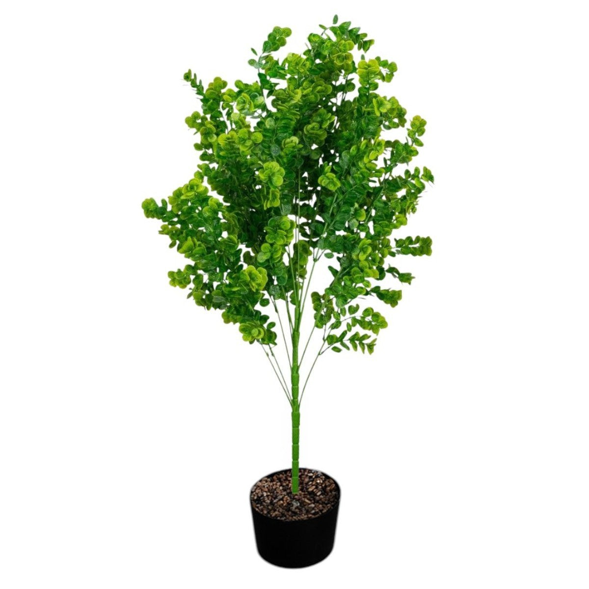 Planta decorativa artificiala, fara ghiveci, tip Eucalipt,  Naimeed D6952, 105 cm, Verde