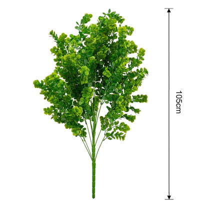 Planta decorativa artificiala, fara ghiveci, tip Eucalipt,  Naimeed D6952, 105 cm, Verde