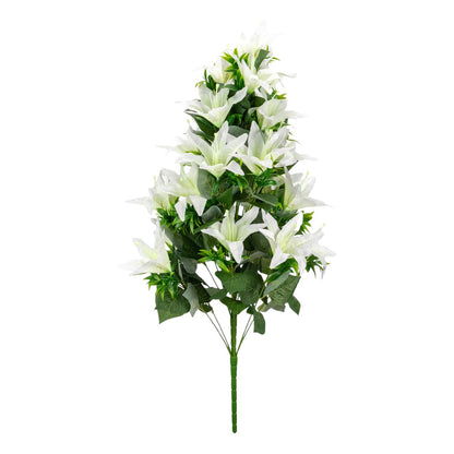 Planta decorativa artificiala, fara ghiveci, tip Crin, Naimeed D6957, 102 cm, Alb