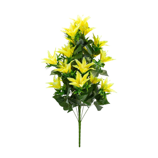 Planta decorativa artificiala, fara ghiveci, tip Crin, Naimeed D6957, 102 cm, Galben