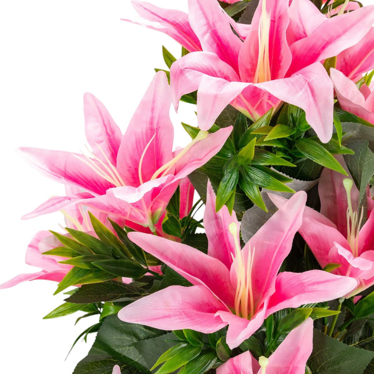 Planta decorativa artificiala, fara ghiveci, tip Crin, Naimeed D6957, 102 cm, Roz