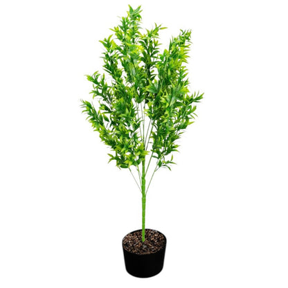Planta decorativa artificiala, fara ghiveci, tip Ruscus, Naimeed D6959, 105 cm, Verde