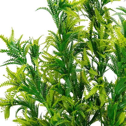 Planta decorativa artificiala, fara ghiveci, tip Feriga, Naimeed D6960, 105 cm, Verde