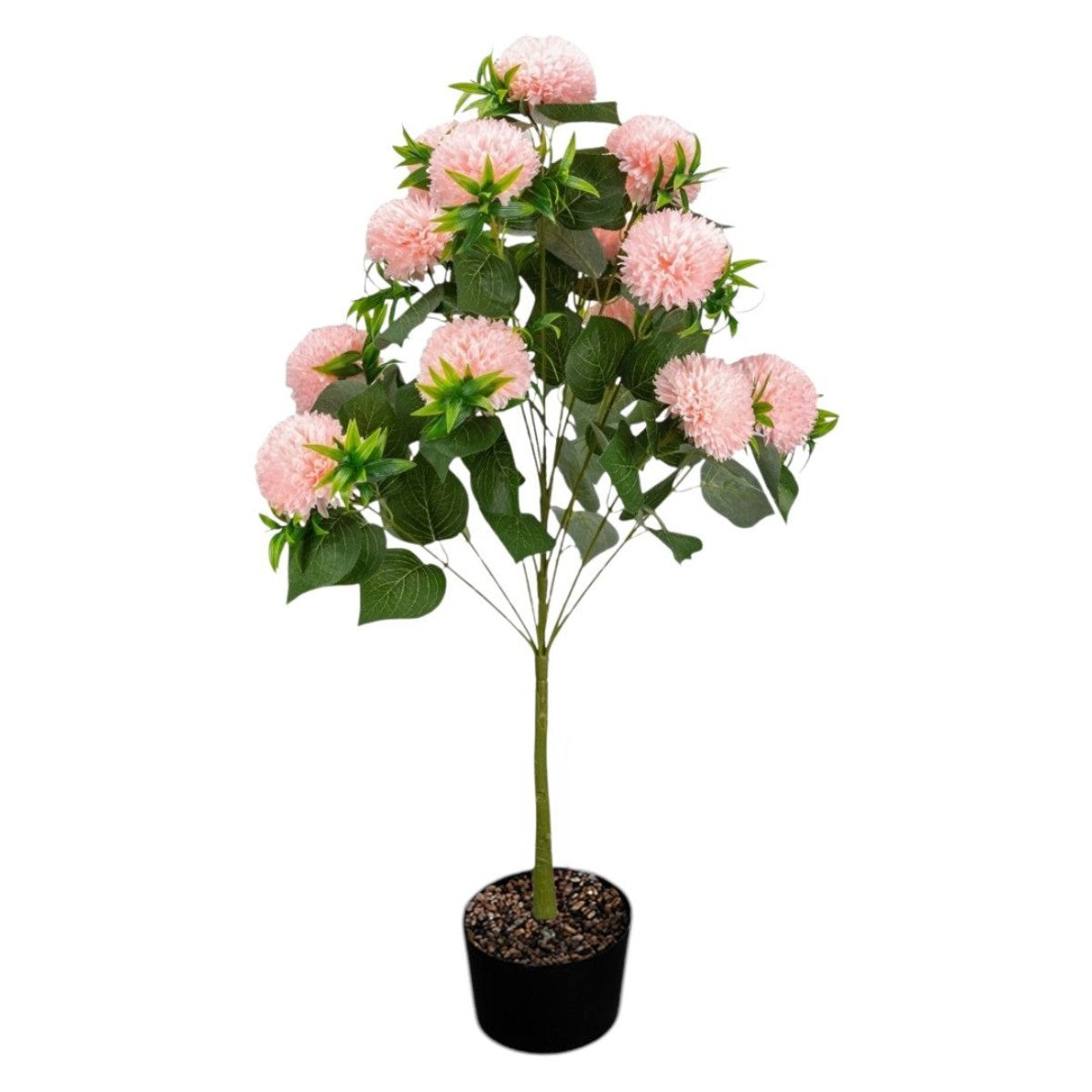 Planta decorativa artificiala, fara ghiveci, tip Crizantema, Naimeed D6961, 105 cm, Roz