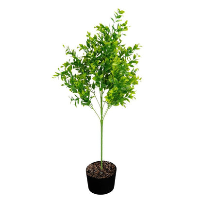 Planta decorativa artificiala, fara ghiveci, tip Buxus, Naimeed D6962, 80 cm, Verde