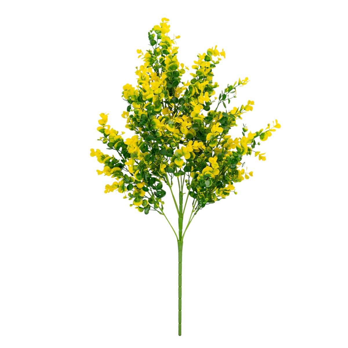 Planta decorativa artificiala, fara ghiveci, tip Eucalipt, Naimeed D6963, 80 cm, Galben