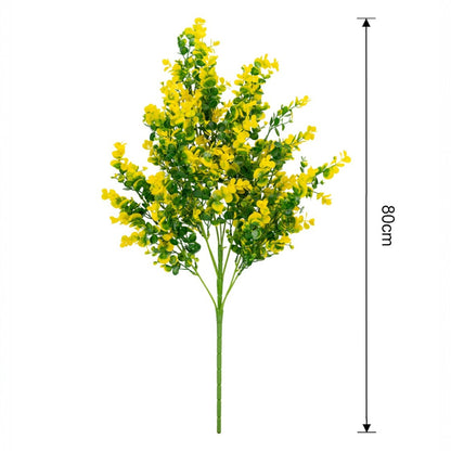 Planta decorativa artificiala, fara ghiveci, tip Eucalipt, Naimeed D6963, 80 cm, Galben
