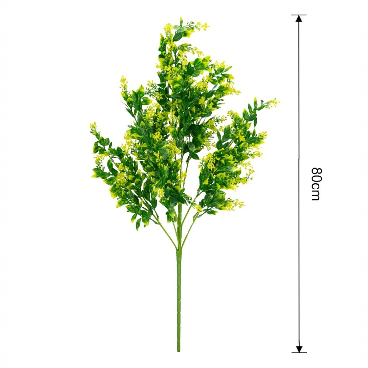 Planta decorativa artificiala, fara ghiveci, tip Buxus, Naimeed D6964, 80 cm, Galben