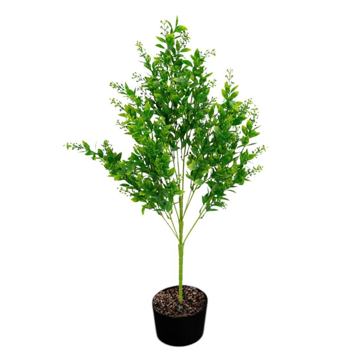 Planta decorativa artificiala,fara ghiveci, tip Buxus, Naimeed D6964, 80 cm, Verde