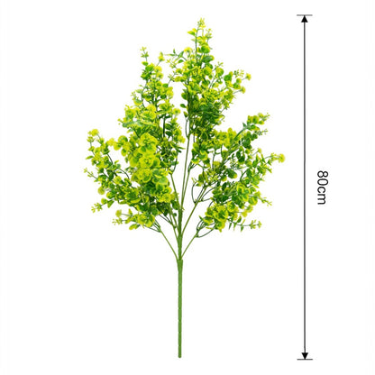 Planta decorativa artificiala, fara ghiveci, tip Buxus, Naimeed D6965, 80 cm, Galben