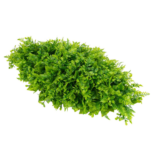 Planta decorativa artificiala, fara ghiveci, tip Buxus, Naimeed D6967, 80x40 cm, Verde