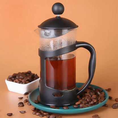 Infuzor de Cafea si Ceai French Press, Capacitate 600ml, Naimeed D6969, Sticla/Otel inoxidabil