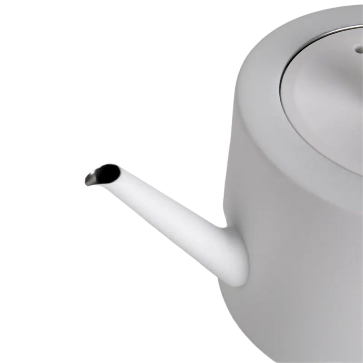 Ceainic cu infuzor si capac, design elegant, otel inoxidabil/plastic, 1500ml, 22x21x13cm, Naimeed D6977, Alb