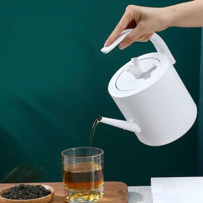 Ceainic cu infuzor si capac, design elegant, otel inoxidabil/plastic, 1500ml, 22x21x13cm, Naimeed D6977, Alb